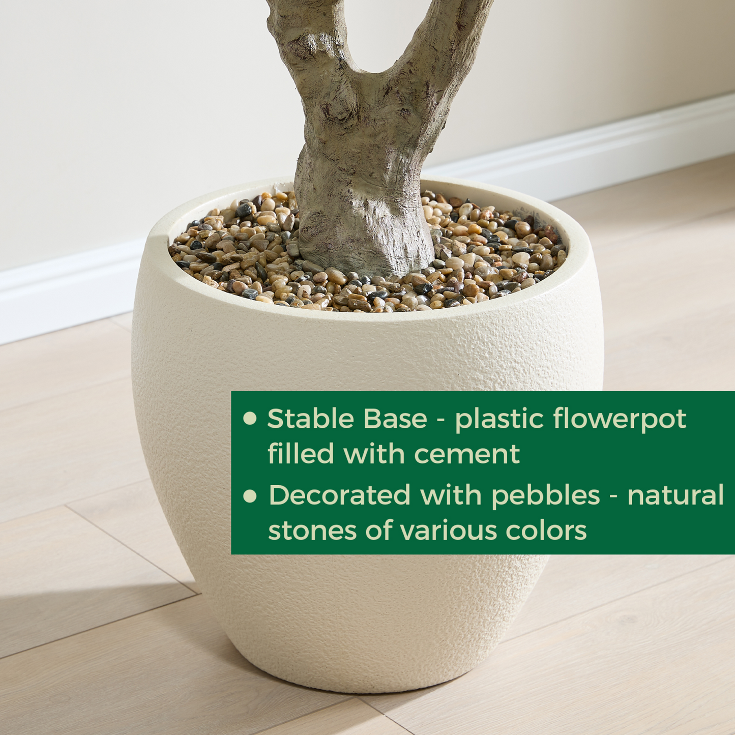 FloraFairy 8 Feet Artificial Banyan Tree, Tall Faux Trees with Planter, Ficus Microcarpa, Large Fake Plants for Indoor Decor